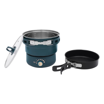Electric Hot Cooker Pot Green Steamer Mini Multifunctional Pan Portable 110V USA