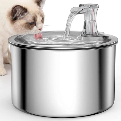 2L fully stainless steel pet water dispenser Automatic cat water fountain with optional sensor  and heater - My Variety Superstore 25