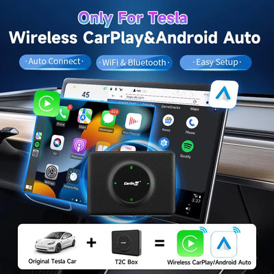 CarlinKit Wireless CarPlay Android Auto For Tesla Model 3 Model X Y Model S Auto Connect Siri Voice Assistant Spotify Waze 5G BT - My Variety Superstore 25