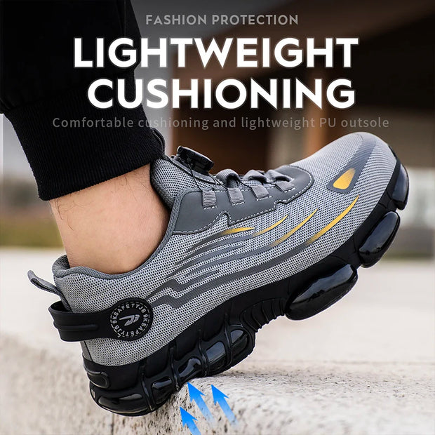 Breathable Lace Free Soft Sole Comfortable Anti Smash Anti Puncture Labour Insurance Shoes - My Variety Superstore 25
