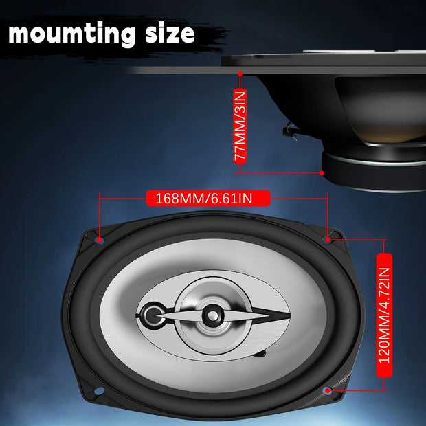 6x9 Inch 3 Way Coaxial Car Audio Speakers 1000 Watt Max Sound System With Mid Tweeter And Enhanced Bass Response 2 Pieces - My Variety Superstore 25
