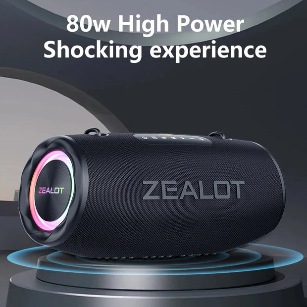 Zealot S87 Outdoor Portable Wireless Bluetooth Speaker 80W High Volume Subwoofer IPX6 Waterproof Camping - My Variety Superstore 25