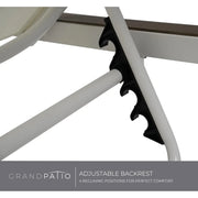 Outdoor Chaise Lounge Set – 2 Mesh Sling Chairs, Woodgrain Texture, Wheels & 4 Recline Levels
