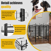 Dog Playpen Indoor 32 inch 8 Panels Metal Dog Pen Pet Dog Fence Outdoor Exercise Pen with Doors, Heavy Duty Dog Fence Puppy Pen - My Variety Superstore 25