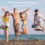 40W Waterproof Bluetooth Speaker Portable Wireless Outdoor Party Boombox Speaker Deep Rich Bass Dazzling LED Light - My Variety Superstore 25