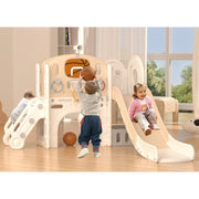 XJD 8 in 1 Toddler Slide Set,Kids Climber Slide PlaySet with Basketball Hoop and Ball,Outdoor Indoor Playground for Toddlers 1-3 - My Variety Superstore 25
