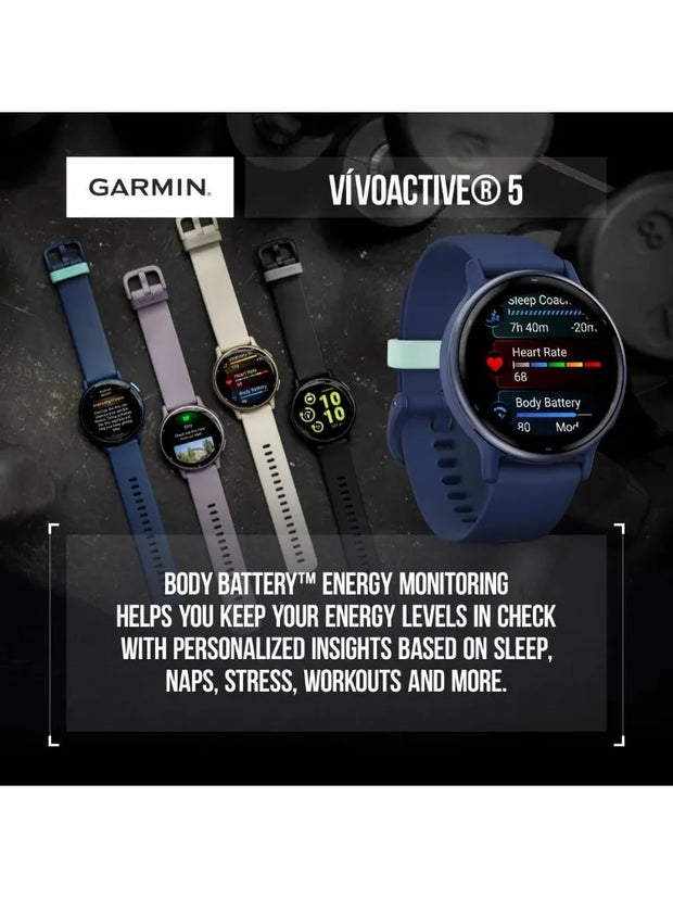 Garmin Vivoactive 5 Health and Fitness GPS Smartwatch, 1.2 in AMOLED Display, Up to 11 Days of Battery, Slate Aluminim Bezel - My Variety Superstore 25