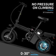Adult Folding Electric Bicycle with 400W High Speed Motor and 48V Detachable Battery 14 Inch Wheels
