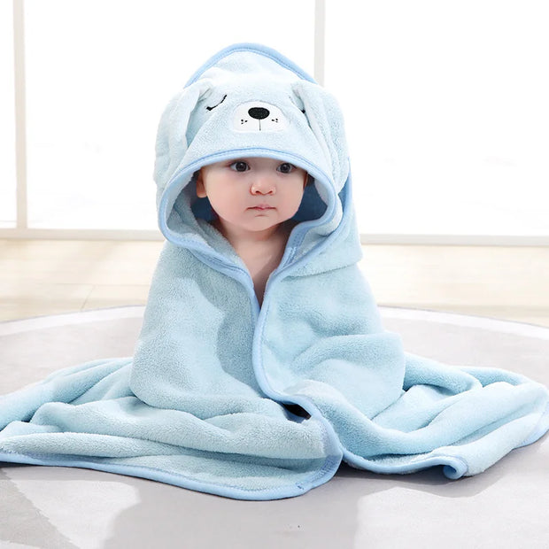 Dreamy Cartoon Animal Hooded Baby Towel Keeps Baby Cozy
