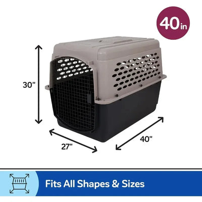 Powerful Hard Sided Dog Kennel 40 Inch 70 90 Lbs Travel Safe