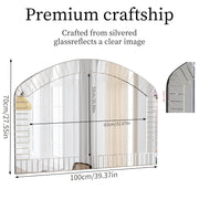 Large Silver Arched Wall Mirror Decorative Venetian Accent Mirror Home Living Room Decor Bling Beveled Edge - My Variety Superstore 25