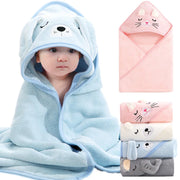 Dreamy Cartoon Animal Hooded Baby Towel Keeps Baby Cozy