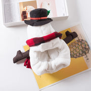 Festive Pet Costume Standing Snowman Keeps Pets Cozy