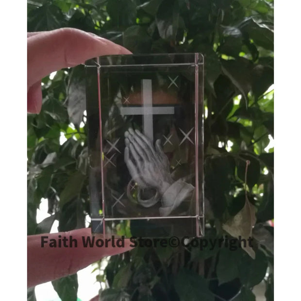Stunning 3D Crystal Cross Statue Limited Edition Blessings
