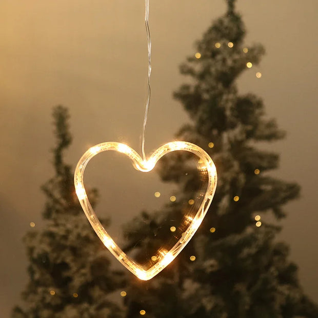 Enchanting Christmas Window Lights With Suction Cups Glow