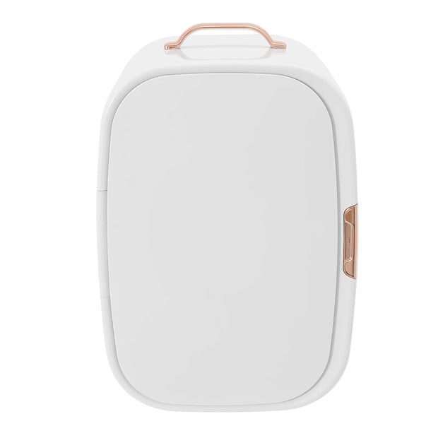 12L Beauty Fridge for Cosmetics Storage White Pink Compact Skincare Refrigerator Cooling and Heating for Makeup Skincare Products