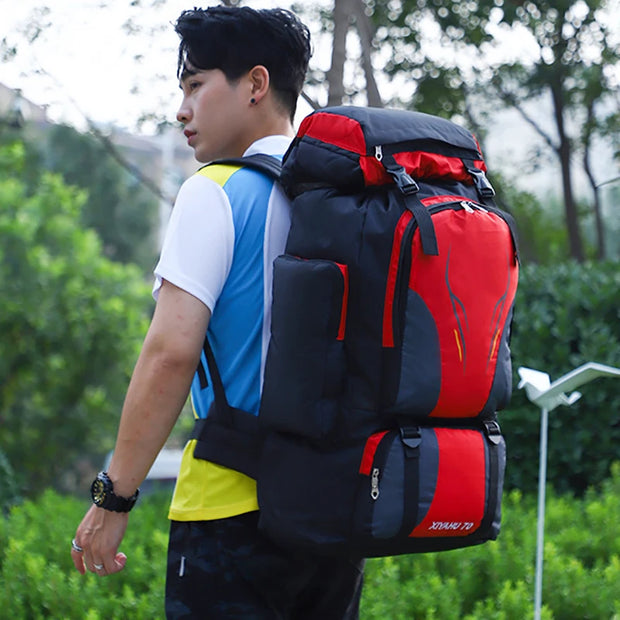 Camping High Capacity Hiking Backpack Women Outdoor Travel Backpack Men Tactics Sports 70L Mountaineering Fishing Waterproof Bag - My Variety Superstore 25