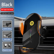 66W Magnetic Wireless Car Phone Holder Charger Automatic Induction Fast Charging Black