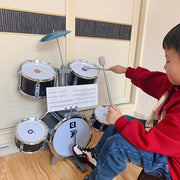 New European And American Children's Rock Drum Instrument Toy Set, Beginner Mini Electroplated Rock Drum Set, Family Practice, I - My Variety Superstore 25