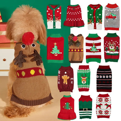 Cozy Pet Sweater Gingerbread Antler Hoodie With Belt Warmth