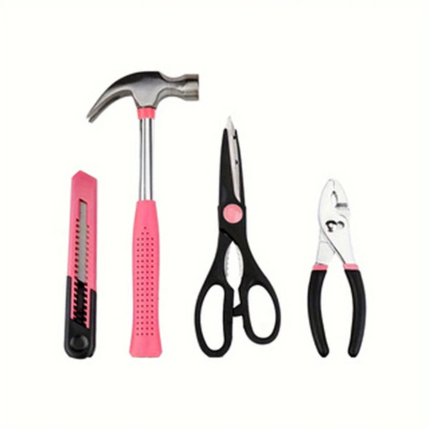 39-Piece All Purpose Household Pink Tool Kit for Girls, Ladies and Women - includes All Essential Tools for Home, Garage, Office and College Dormitory Use - My Variety Superstore 25