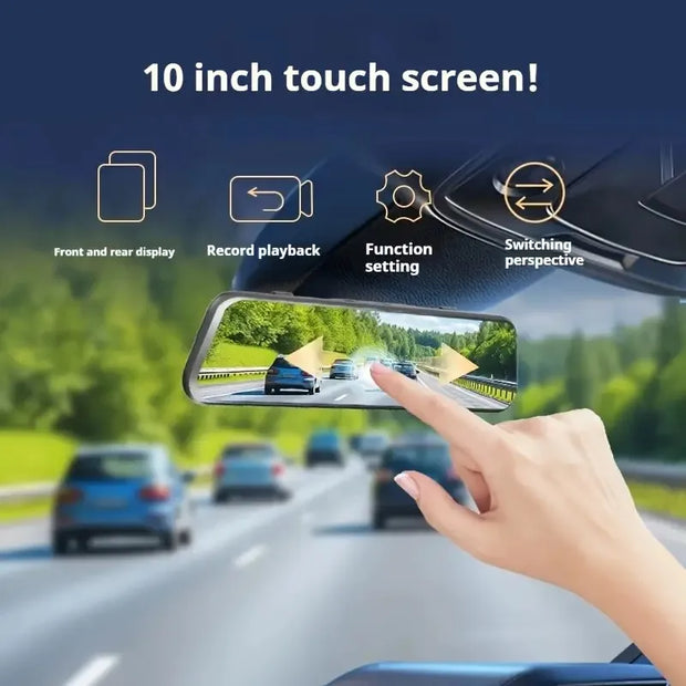 Upgraded 9.66 Inch Full HD CarPlay Screen Mirror Dash Cam with Dual Recording 24 Hour Parking Mode Night Vision and Rear Camera Motion Detection - My Variety Superstore 25