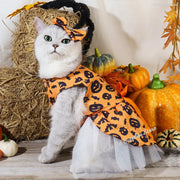 Enchanting Halloween Dog Dress With Bow For Festive Fun
