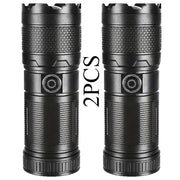 White Laser Ultra Bright LED Flashlight – 9 Modes, Waterproof ABS for Camping & Emergency