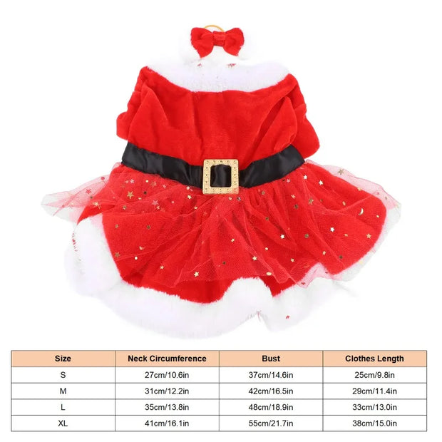 Bold Father Christmas Pet Costume With Bow Enduring Delight