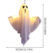 Spooky Light Up Ghost Hanging Decoration Creates Glow