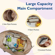 Ultimate Waterproof Diaper Tote Pacifier Pocket Travel Ready