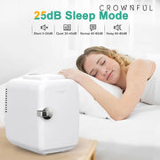 Crownful 4L Mini Multifunction Refrigerator Electric Portable Beauty Cooler Warmer Car Mini Fridge for Home Camping Travel