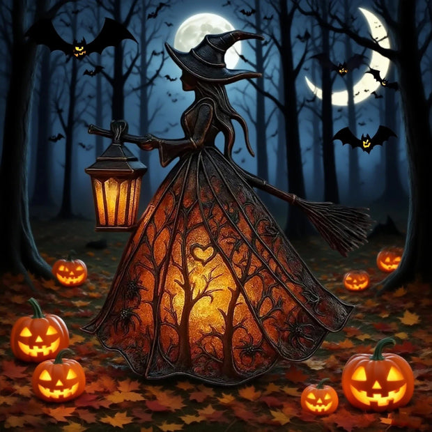 Spooky Gothic Witch Hat Led Lamp Night Light Creates Mood