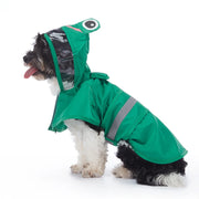 Fashionable Reflective Pet Dog Raincoat Cute Animal Hooded Waterproof Jacket for Big Dogs