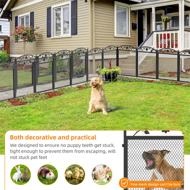 8 Panels DIY Heavy Duty Dog Playpen Pen Outdoor Indoor Dog Puppy Metal Fence with Waterproof Fertility Pad for Whelping,Training - My Variety Superstore 25
