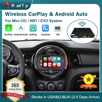 RoadTop Wireless CarPlay Android Auto for Mini R55 R56 R57 R58 R60 R61 F54 F55 F56 Clubman Countryman Cooper John Cooper Works - My Variety Superstore 25