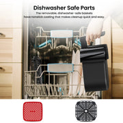 5 Quart Digital Display Air Fryer Toaster Oven Combo with 8 Cooking Presets Oilless Cooker and Dishwasher Safe Basket