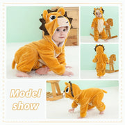 Adorable Dinosaur Baby Romper With Cozy Flannel For Ultimate Warmth