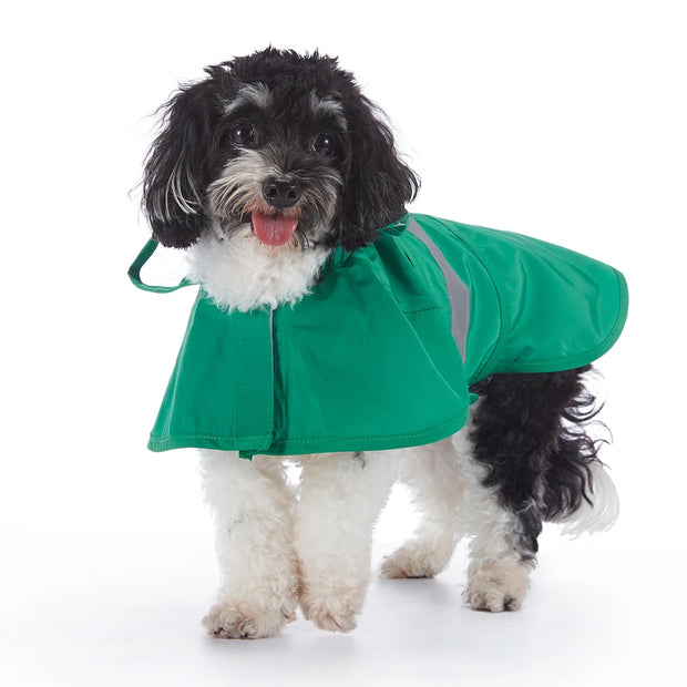 Fashionable Reflective Pet Dog Raincoat Cute Animal Hooded Waterproof Jacket for Big Dogs
