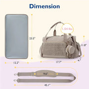 Ultimate Waterproof Diaper Tote Pacifier Pocket Travel Ready