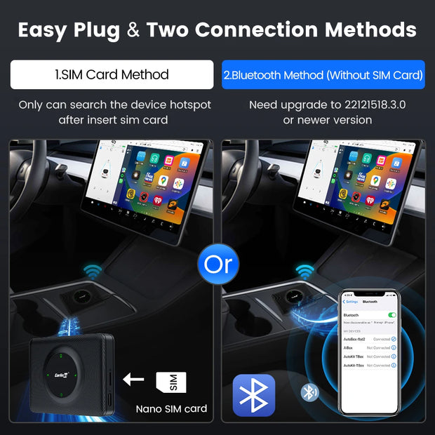 CarlinKit Wireless CarPlay Android Auto For Tesla Model 3 Model X Y Model S Auto Connect Siri Voice Assistant Spotify Waze 5G BT - My Variety Superstore 25