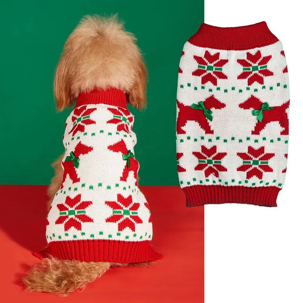 Cozy Pet Sweater Gingerbread Antler Hoodie With Belt Warmth
