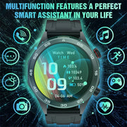 AI Voice Smartwatch With Flashlight Illumination And 500mAh Ultra Long Battery Life For Fitness Tracking