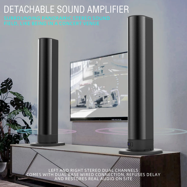 Home Theater 3D Stereo Surround Wireless Speaker Multi-Function Subwoofer Soundbar Foldable Split Support for TV and PC - My Variety Superstore 25