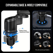 Automotive Cup Holders Expander for Car 4 in 1 Expandable Car Food Table Tray Road Trip Essentials Car Organizer