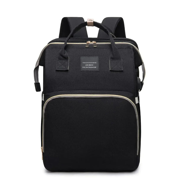 Amazing Mommy Backpack With Folding Crib For Easy Travel