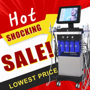 14 In 1 Diamond Peeling Hydro Facial Machine Water Jet Aqua Facial Vacuum Skin Care Cleaning Lifting Bubble Spa