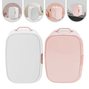 12L Beauty Fridge for Cosmetics Storage White Pink Compact Skincare Refrigerator Cooling and Heating for Makeup Skincare Products