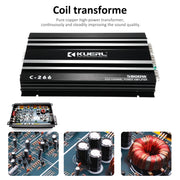 4 Channel Car Audio Amplifier 5800 Watt High Power Ultra Thin Four Way Class A B Amp - My Variety Superstore 25