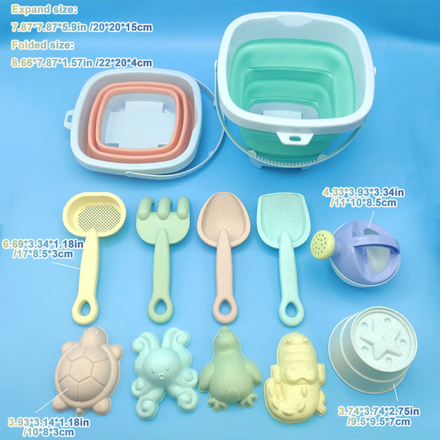 Kids Beach Bucket and Shovel Set, Multifunctional Sand Toys for Outdoor Beach and Park Fun